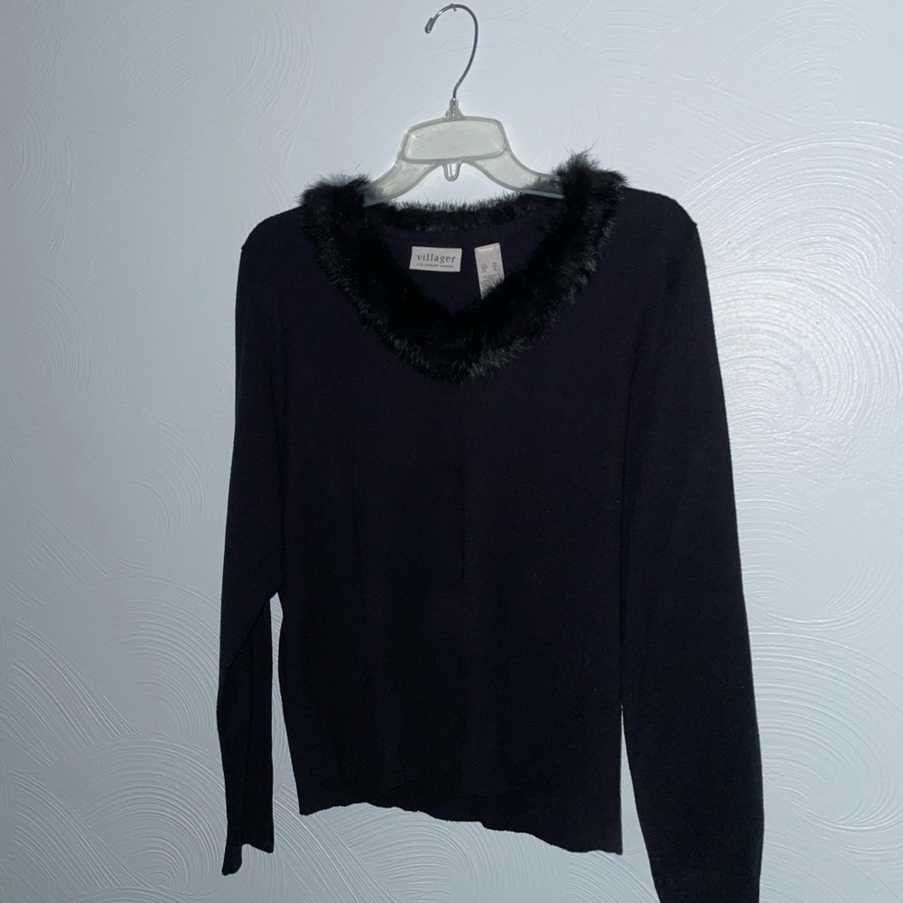 Liz Claiborne fur lined shirt